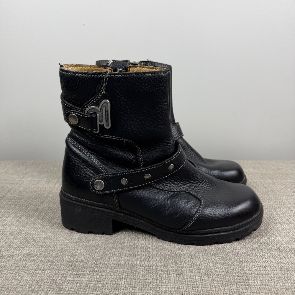 Milwaukee Women’s Leather Delusion Motorcycle Boots BLACK Size 8.5 Grunge Goth